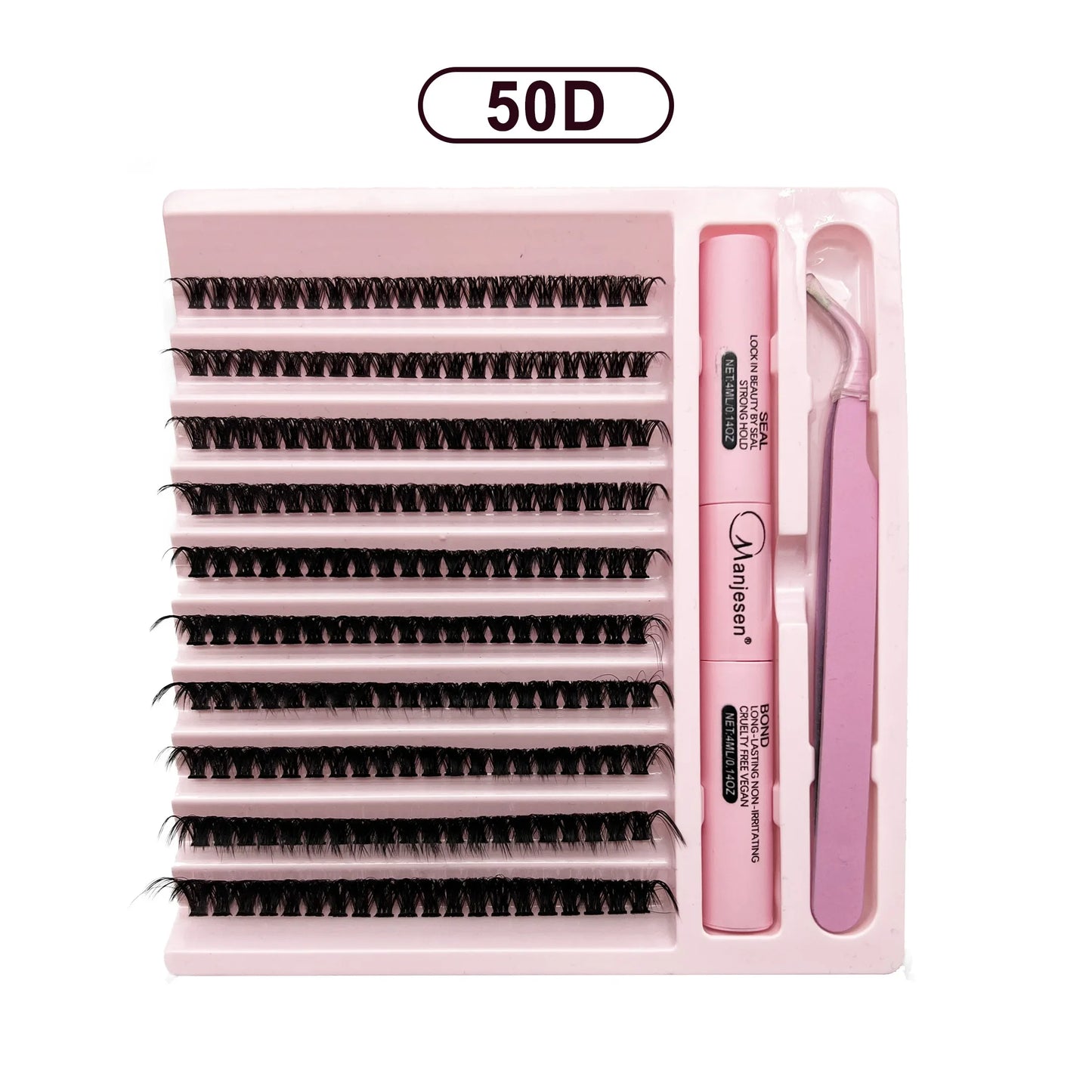 Kit Extensions de Cils DIY – 200 Touffes Cluster + Colle