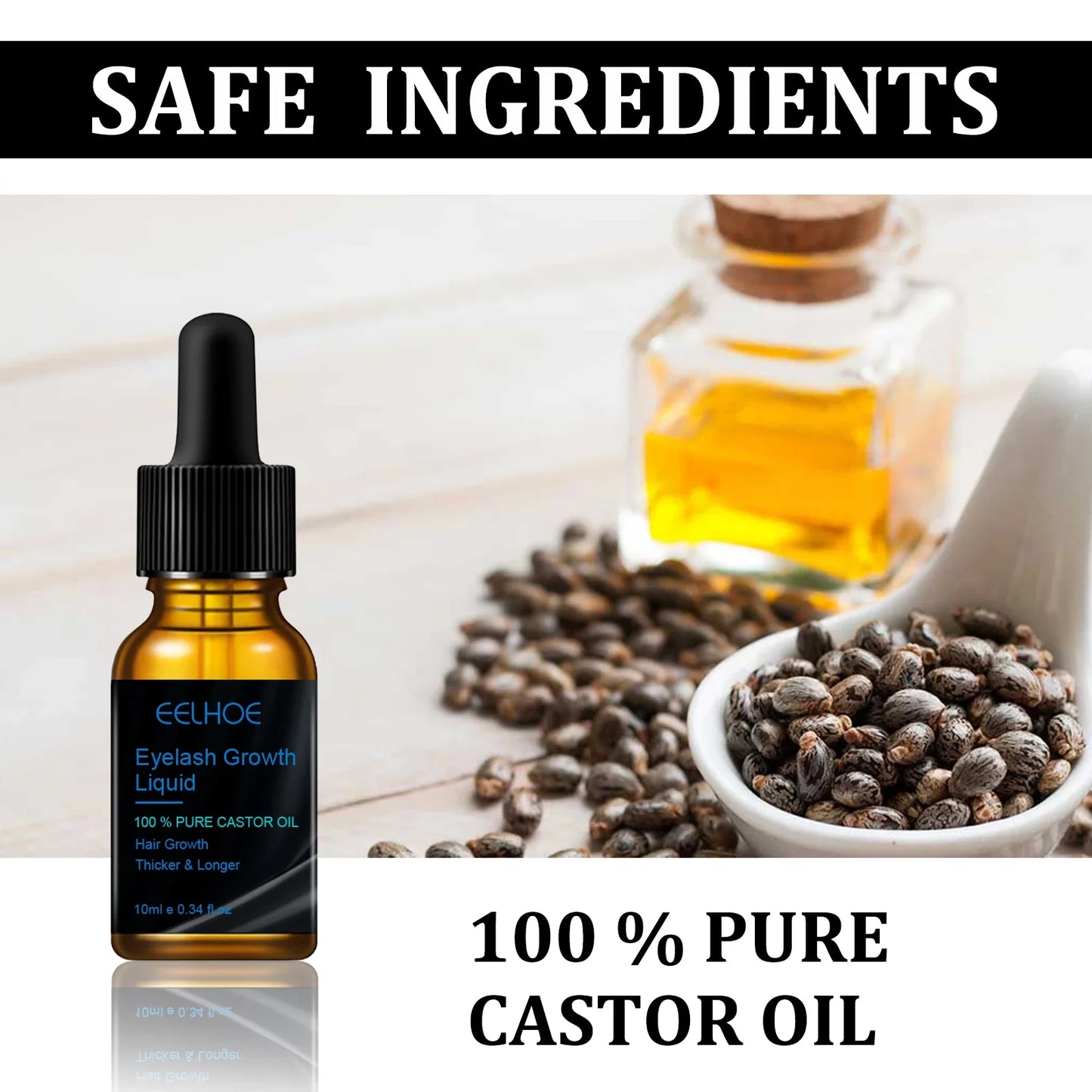 Titre : Sérum Sourcils Huile de Ricin – Fortifie & Densifie