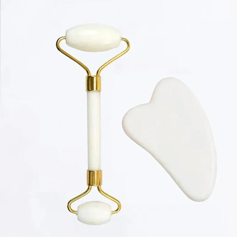 Set Roller Jade + Gua Sha — Rituel Anti-rides & Drainage