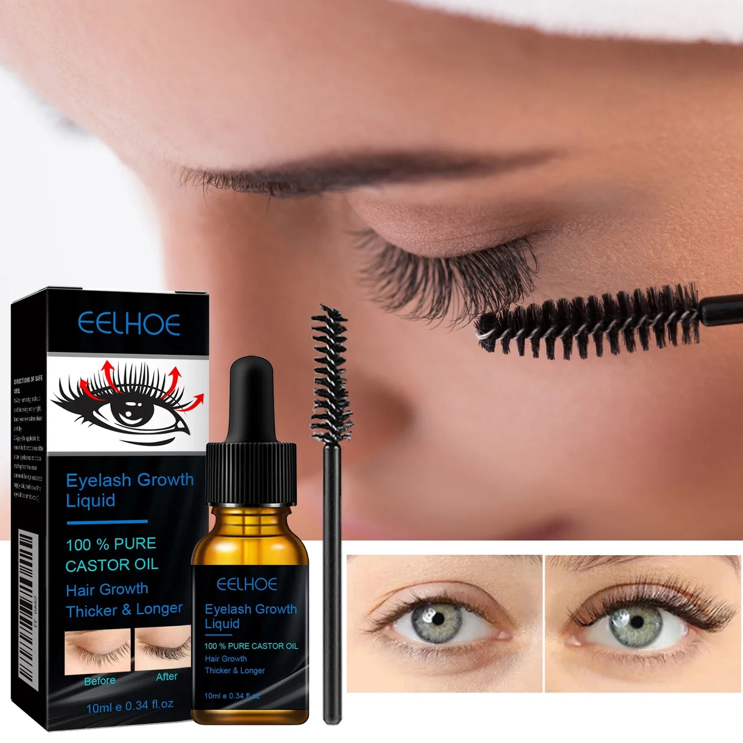 Titre : Sérum Sourcils Huile de Ricin – Fortifie & Densifie