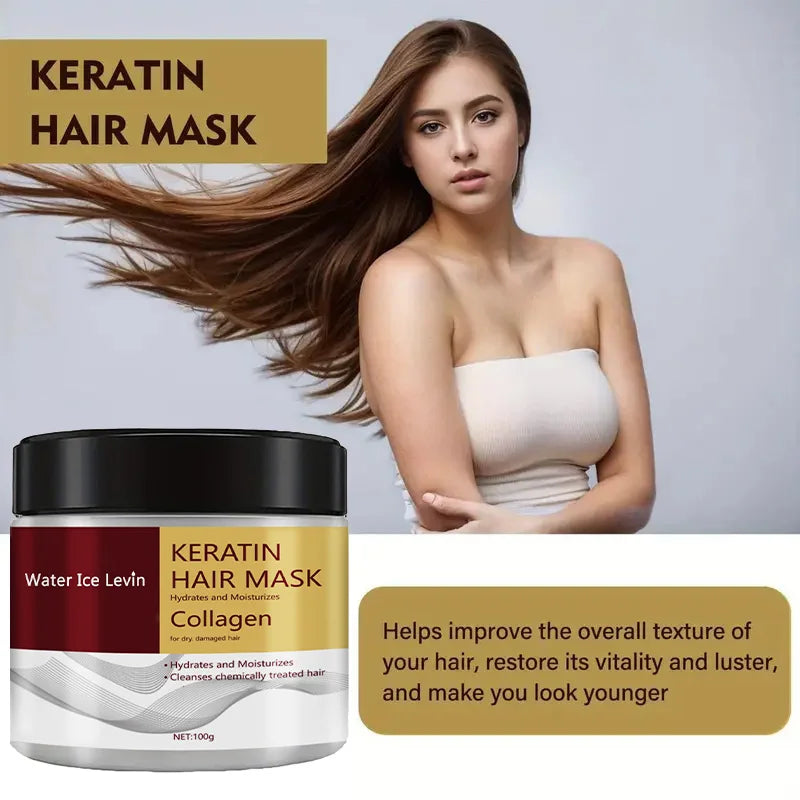 Masque Capillaire Collagène & Kératine – Anti-Frisottis & Contrôle du Gras