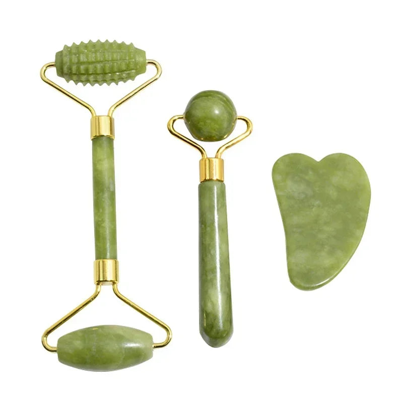 Set Roller Jade + Gua Sha — Rituel Anti-rides & Drainage