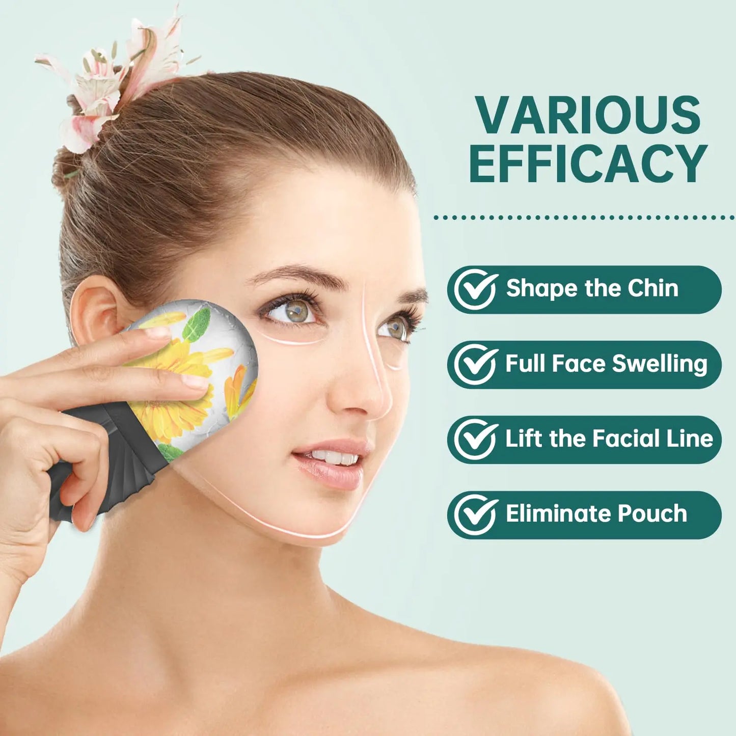 Set Ice Roller + Gua Sha — Lifting, Drainage & Éclat Immédiat