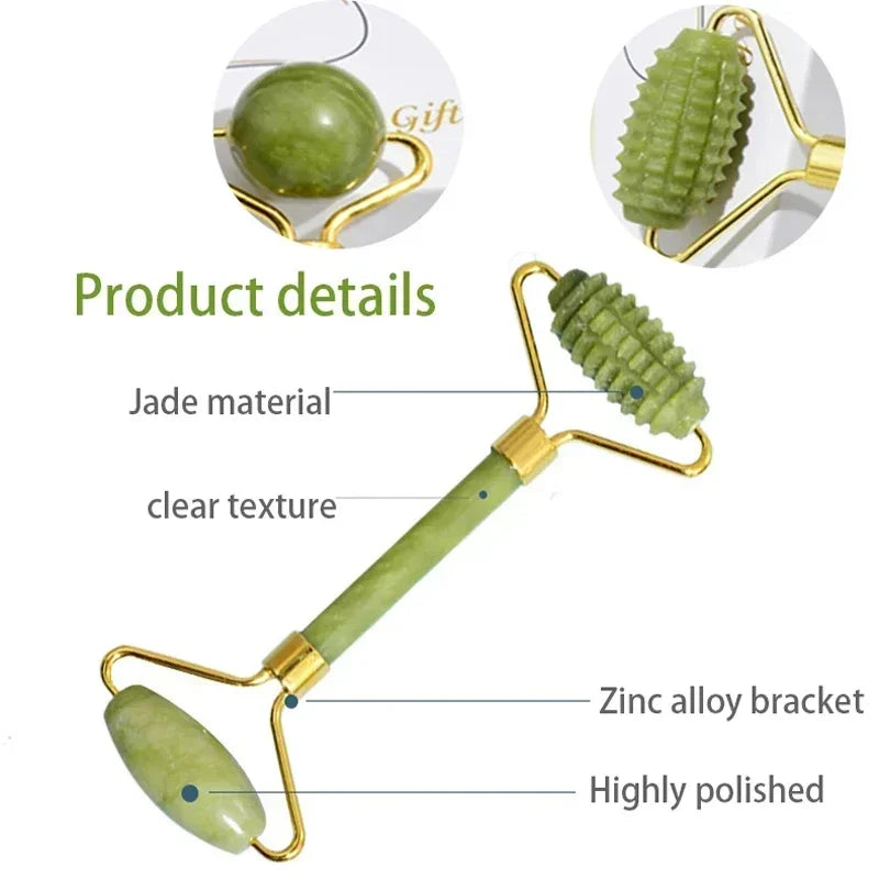 Set Roller Jade + Gua Sha — Rituel Anti-rides & Drainage