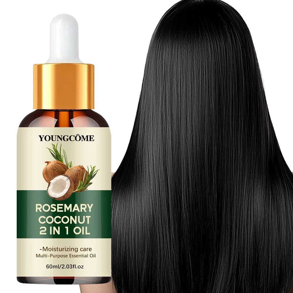 Huile Capillaire Romarin & Coco – Fortifie et Nourrit les Cheveux