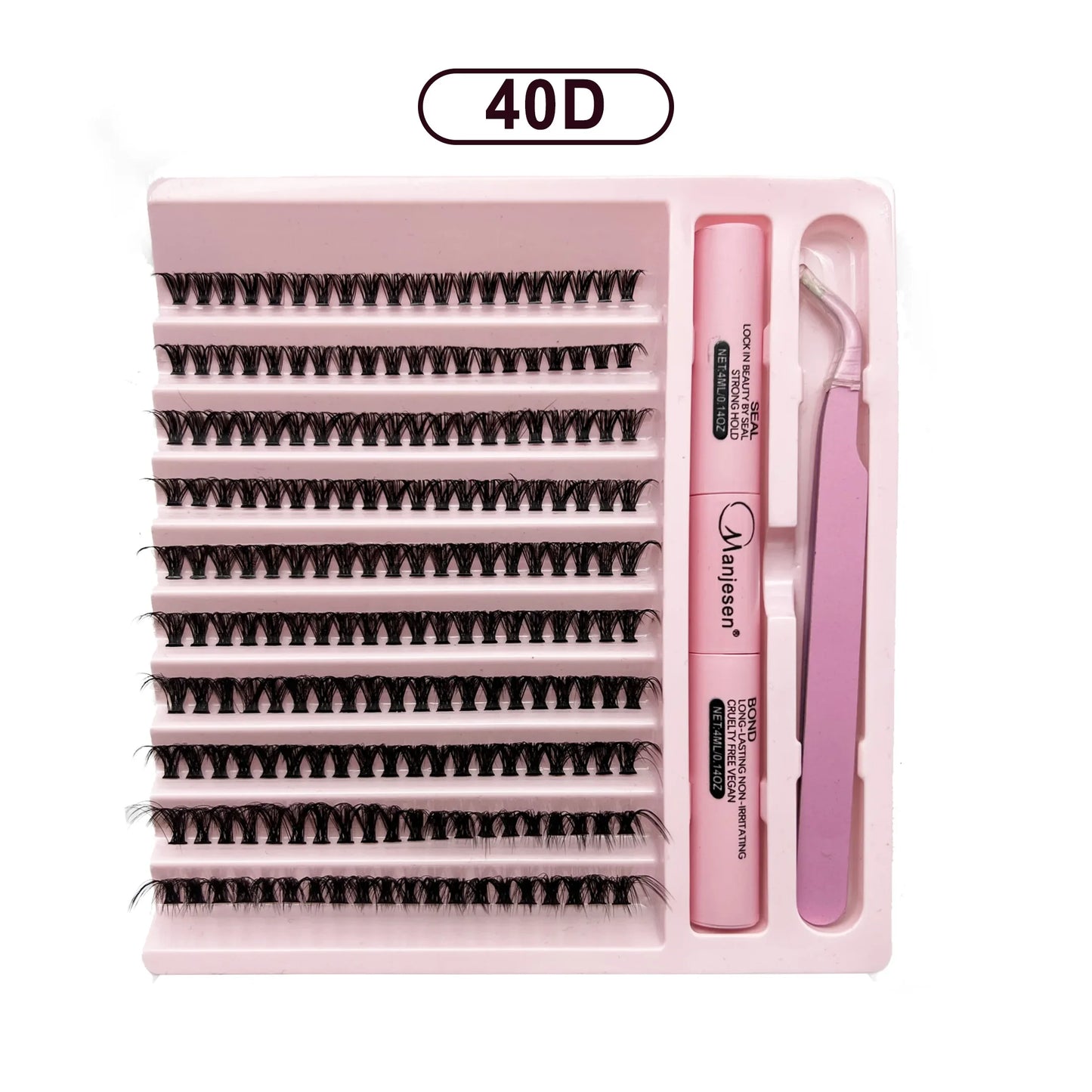 Kit Extensions de Cils DIY – 200 Touffes Cluster + Colle