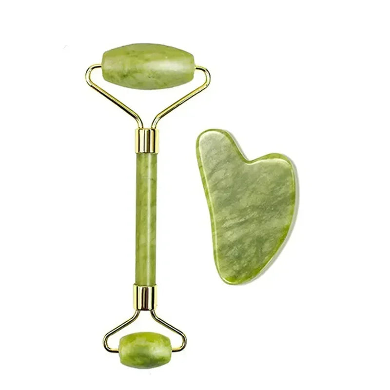 Set Roller Jade + Gua Sha — Rituel Anti-rides & Drainage
