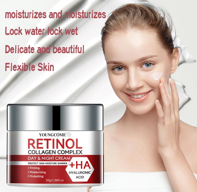 Crème Visage Rétinol & Collagène – Hydratation Intense
