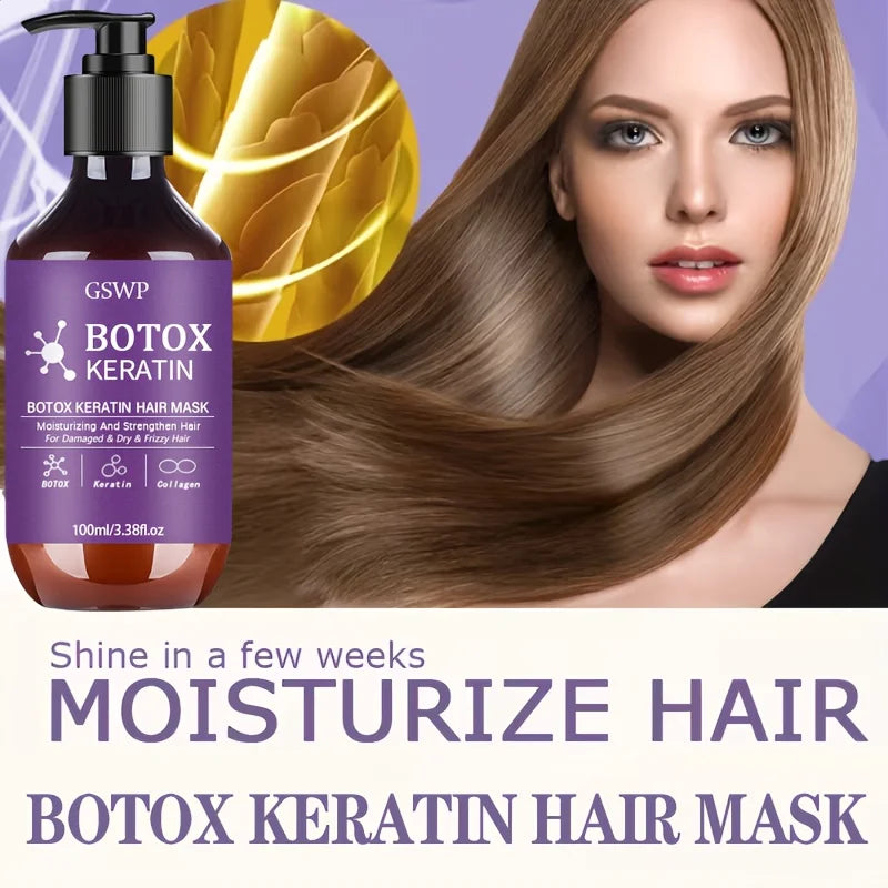 Masque Capillaire Kératine Intense — Lissant & Brillance