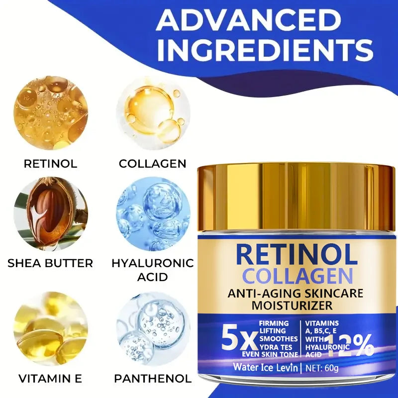 Crème Visage Rétinol & Collagène – Fermeté & Hydratation