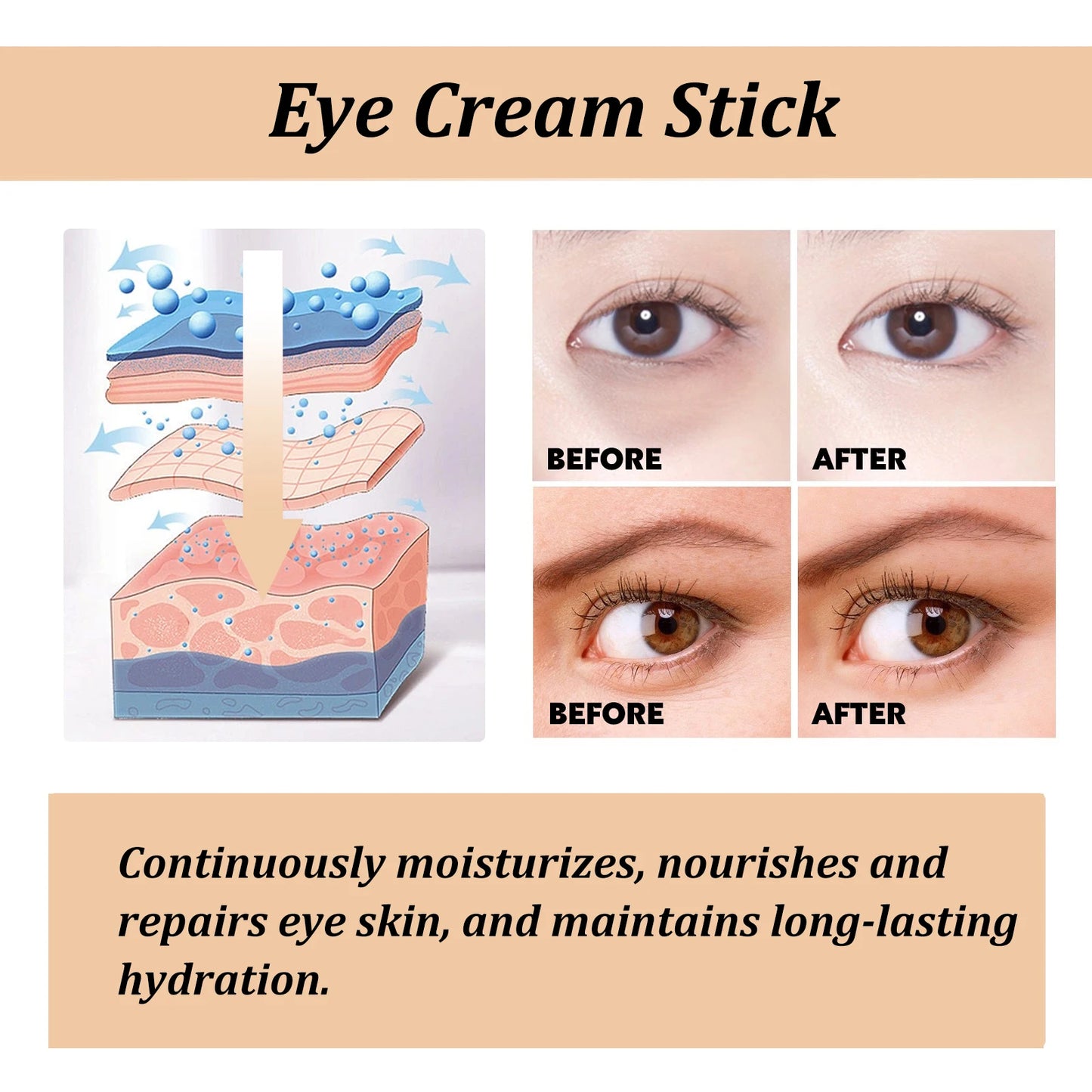 Stick Contour des Yeux Escargot & Collagène – Anti-Cernes