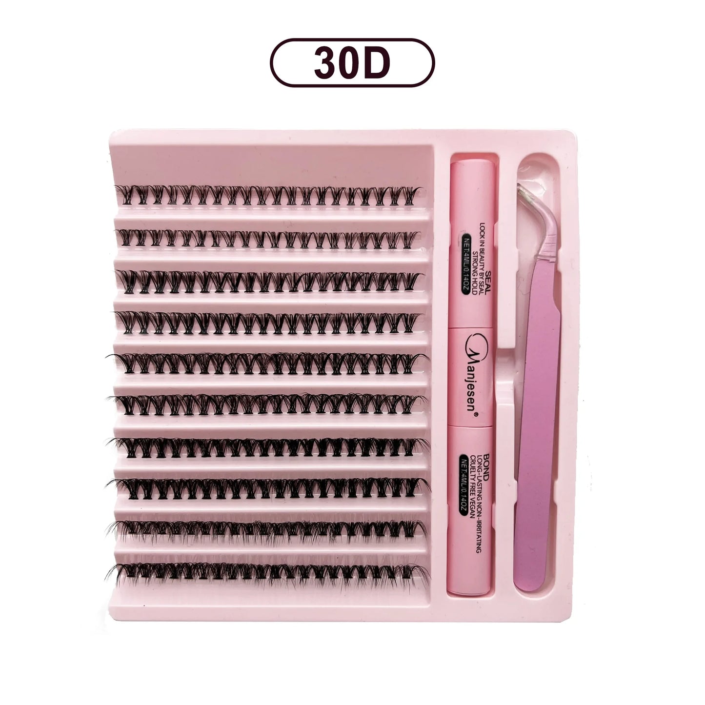 Kit Extensions de Cils DIY – 200 Touffes Cluster + Colle