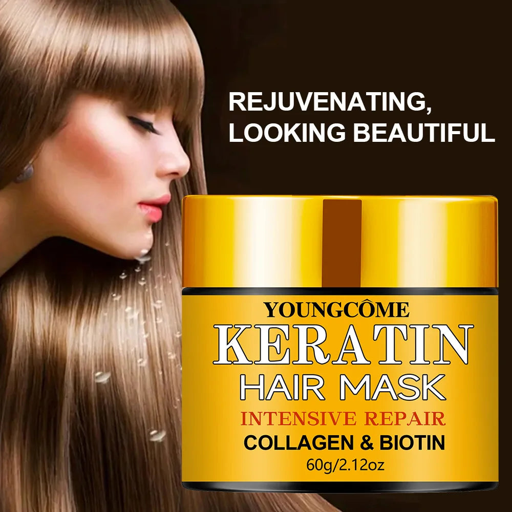 Masque Capillaire Réparateur Biotine, Collagène & Kératine