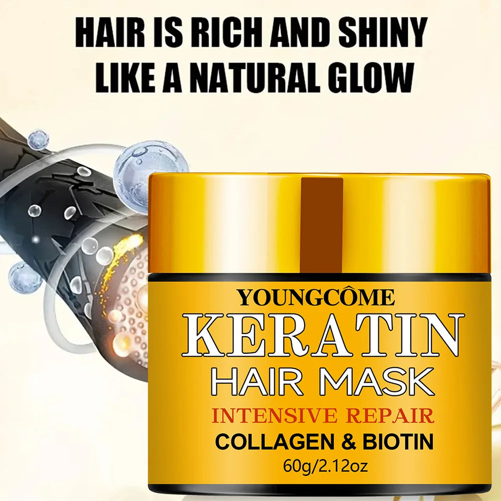 Masque Capillaire Réparateur Biotine, Collagène & Kératine