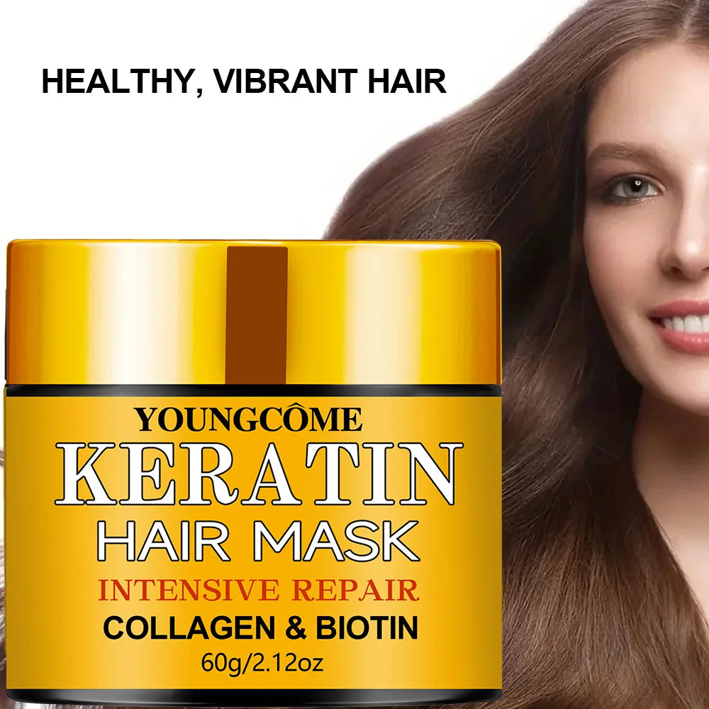 Masque Capillaire Réparateur Biotine, Collagène & Kératine
